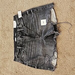 Old Navy High Rise Black Denim Jean Shorts Size 4